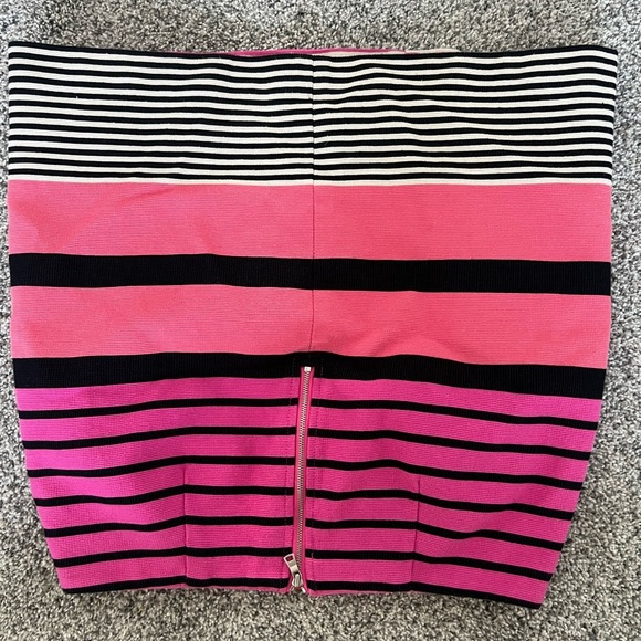 Loft Striped Pattern Colorful Cotton Mini Skirt In Size 6P - Picture 9 of 10